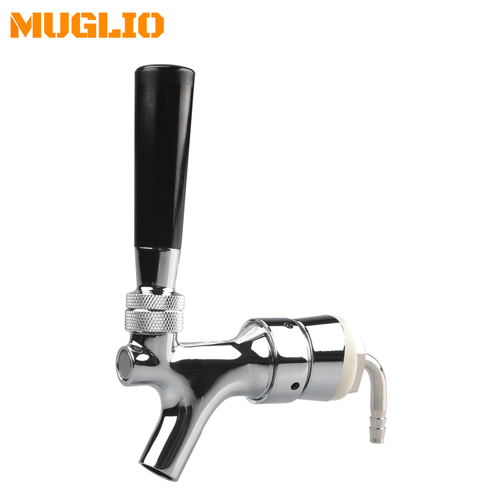Wine To Beer - Fassbier-Wasserhahn, verchromte Kegerator-Bierhahn-Wasserhähne mit 1/4 Zoll