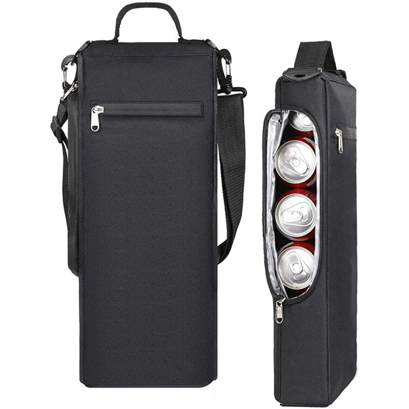 Wine Beer Type - Schwarze Golf-Kühltasche für Wein, Bier, Getränke,