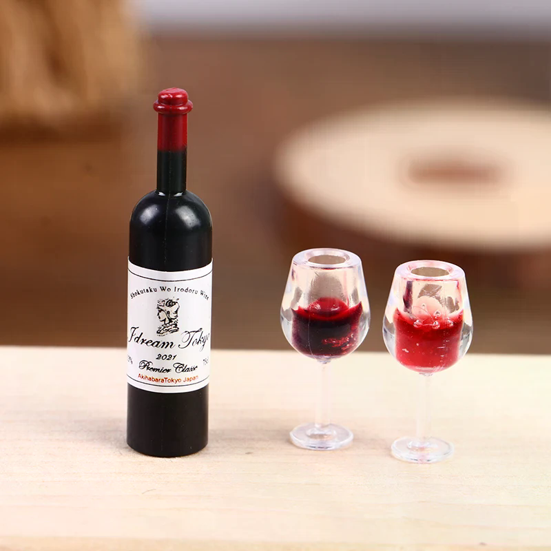 Wine Beer Europe - 5 Stück 1:12 Puppenhaus Miniatur Weinbecher