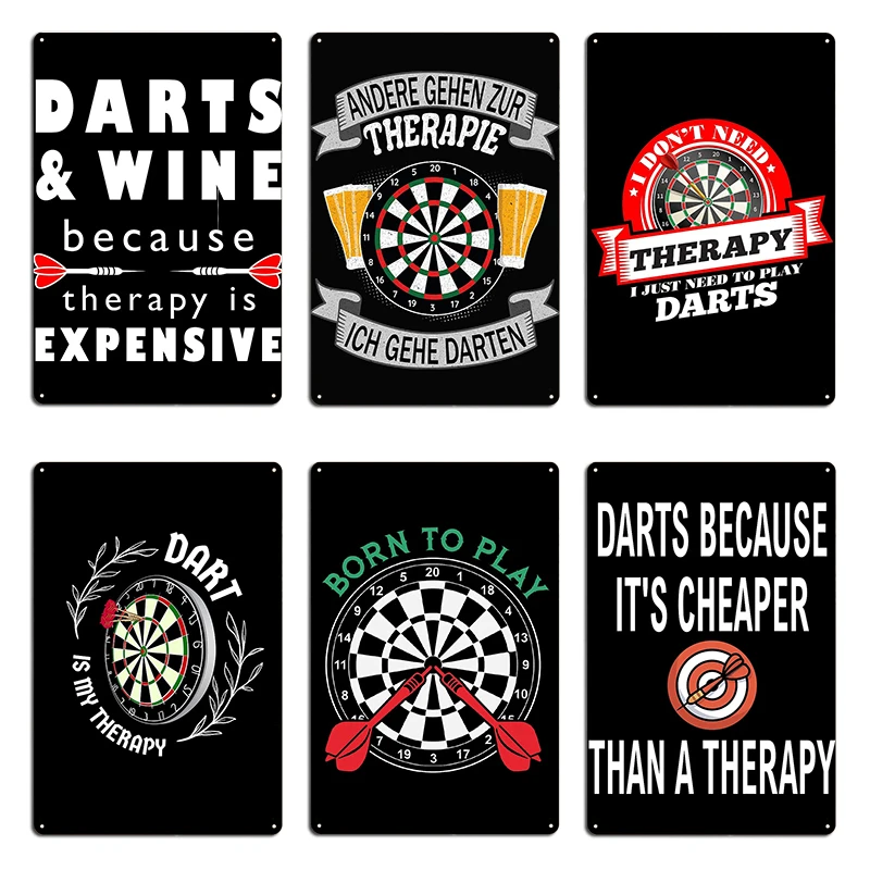 Wine Beer Europe - Darts-Bier-Therapie-Design mit Spruch als Geschenk, Darts