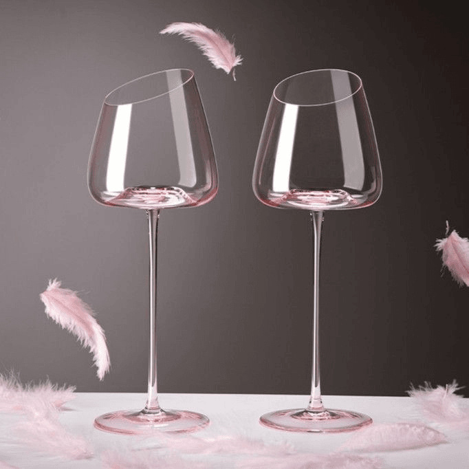 Französisches rosa Flamingo-Ro – Wine Glass Set Crystal Bewertung und Preis