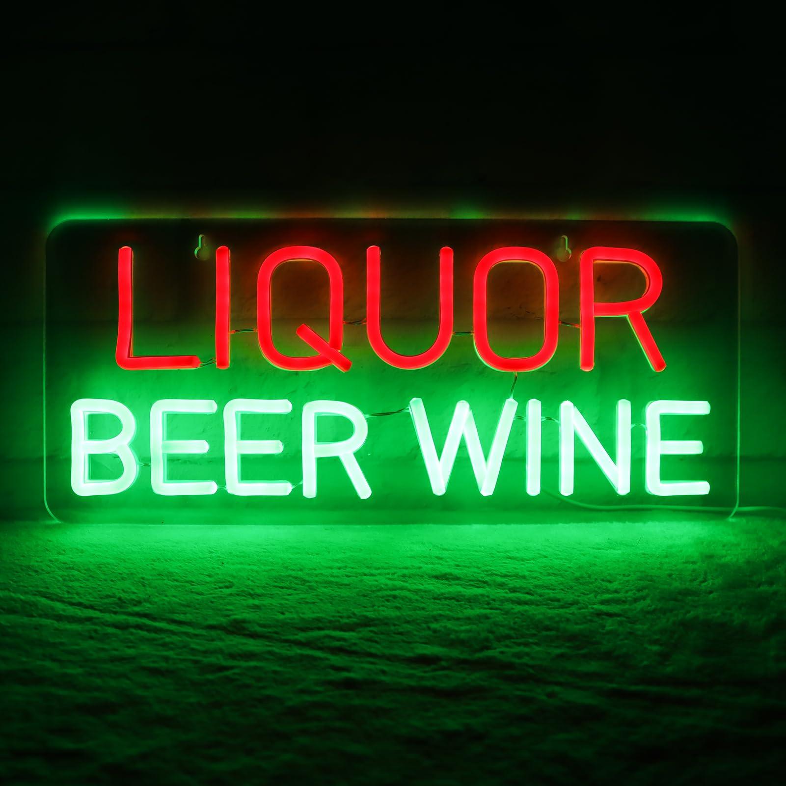 Neon-Schilder für Likör, Bier  – Wine In Beer Store Bewertung und Preis